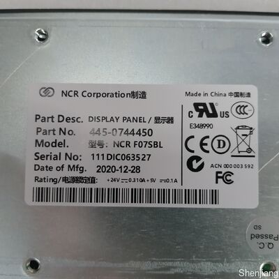 445-0744450 รายการอะไหล่ NCR FO7SBL DISPLAY PANEL