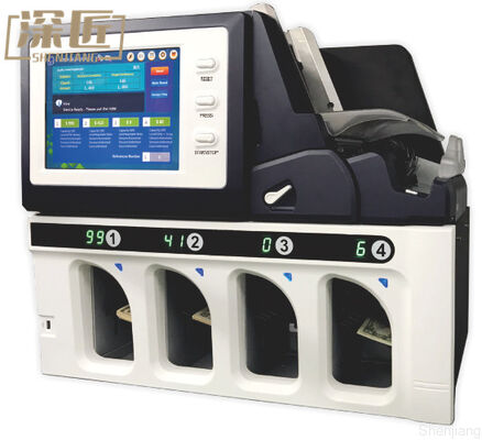 Shenjiang Multi Currency 4+1 เครื่องคัดแยกธนบัตรฟิตเนสเครื่องคัดแยกเงินสดธนบัตร
