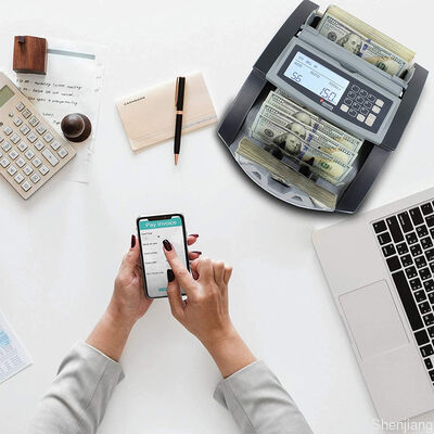 เครื่องนับเงินแบบตั้งโต๊ะ ตรวจสอบธนบัตรแบบคู่ ตรวจสอบค่าเงินผสม